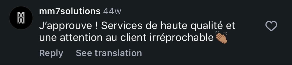 Real client feedback screenshot 10